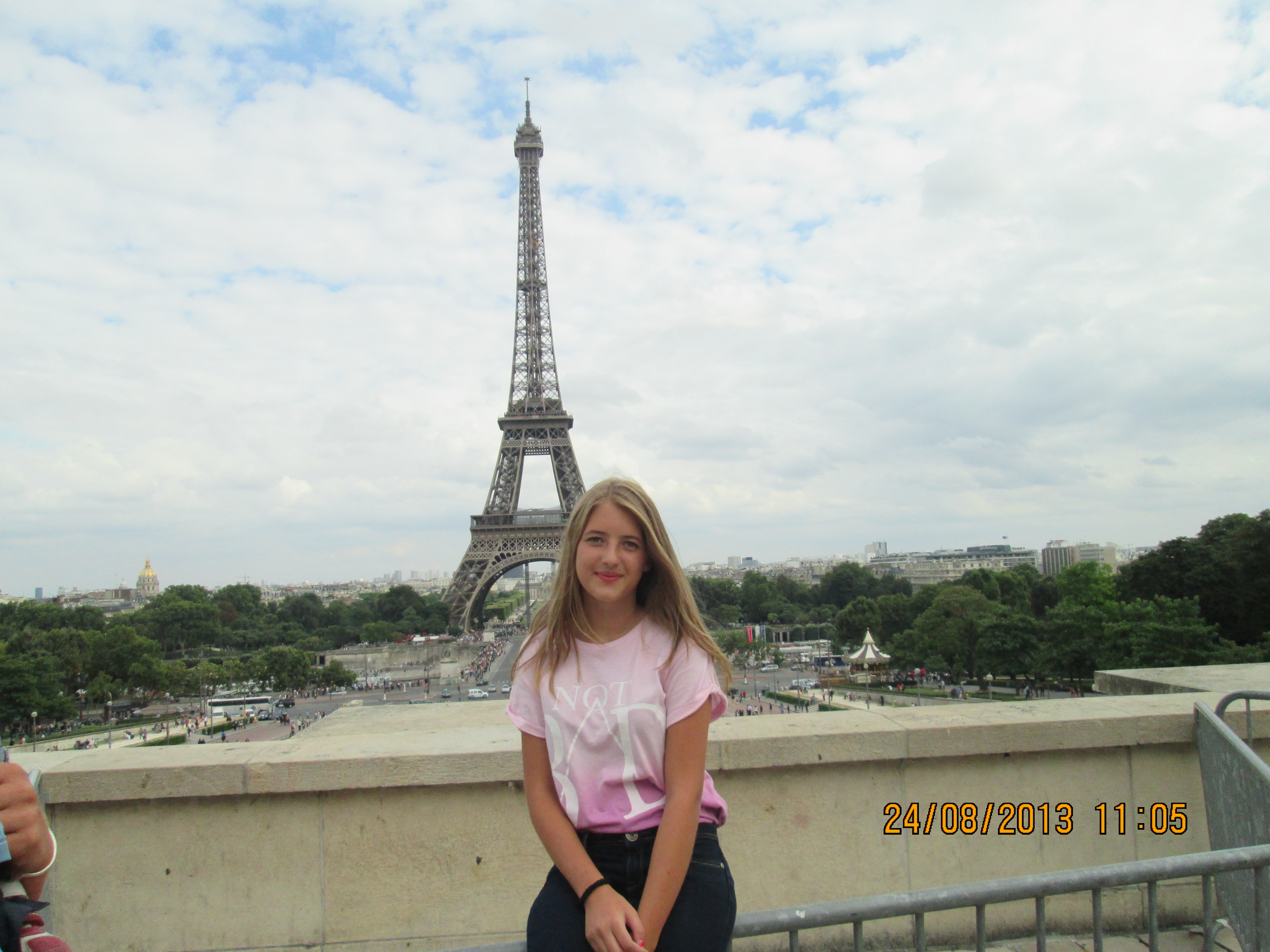 This image is an image of me in front of the Eiffel Tower