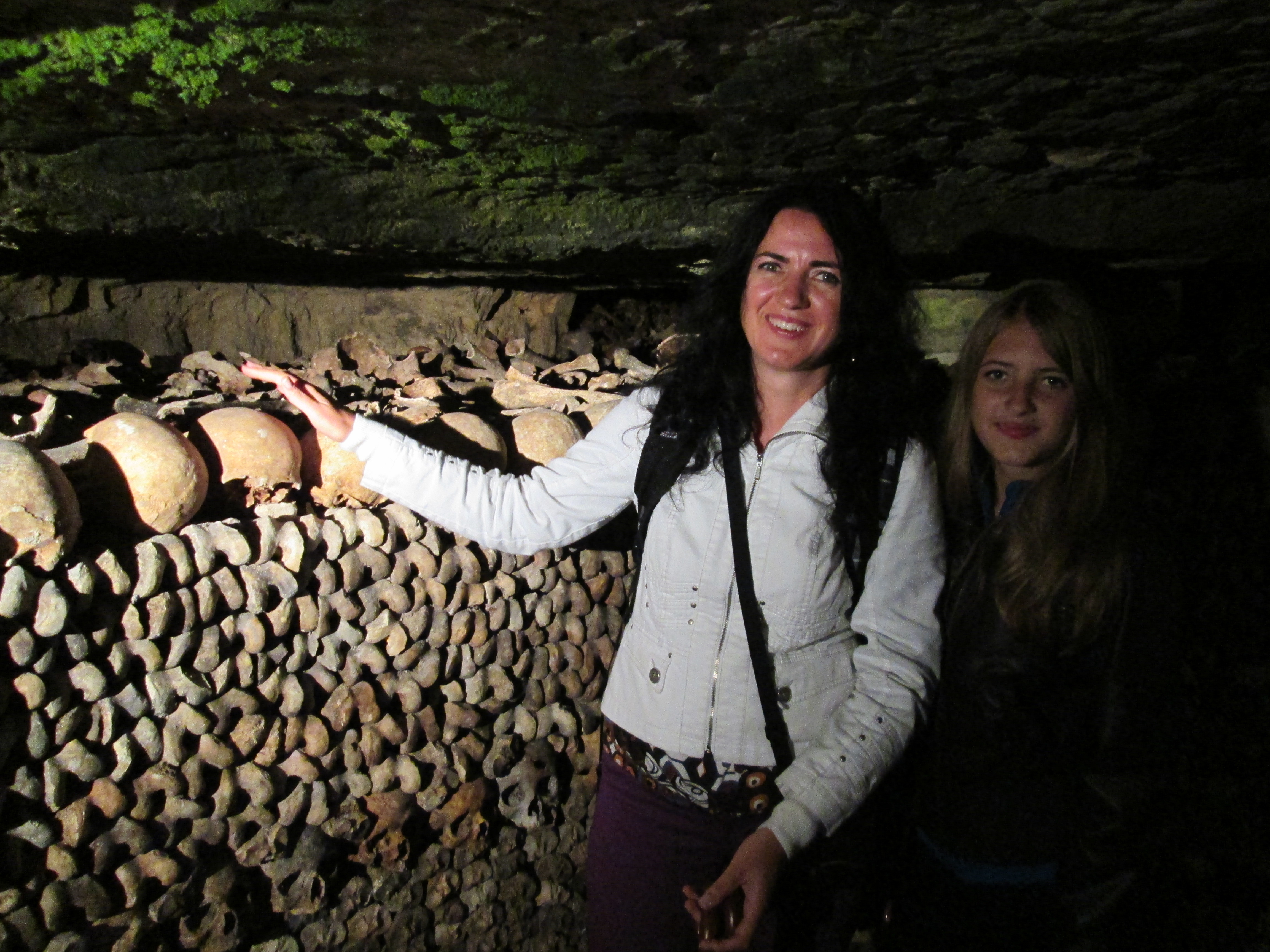 This image is an image of my mom and I at the catacombs